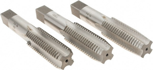 Value Collection MSC-04489043 Tap Set 1-8 UNC, 4 Flute, High Speed Steel, Bright Finish