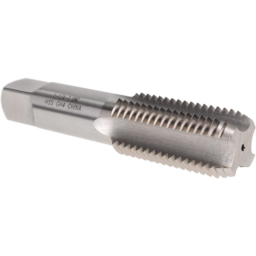 Value Collection MSC-04489415 Straight Flute Tap 1-1/4-7 UNC, 4 Flutes, Bottoming, 3B Class of Fit, High Speed Steel, Bright/Uncoated