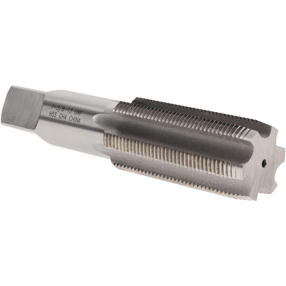 Value Collection MSC-04489555 Straight Flute Tap 1-3/8-12 UNF, 6 Flutes, Plug, 3B Class of Fit, High Speed Steel, Bright/Uncoated