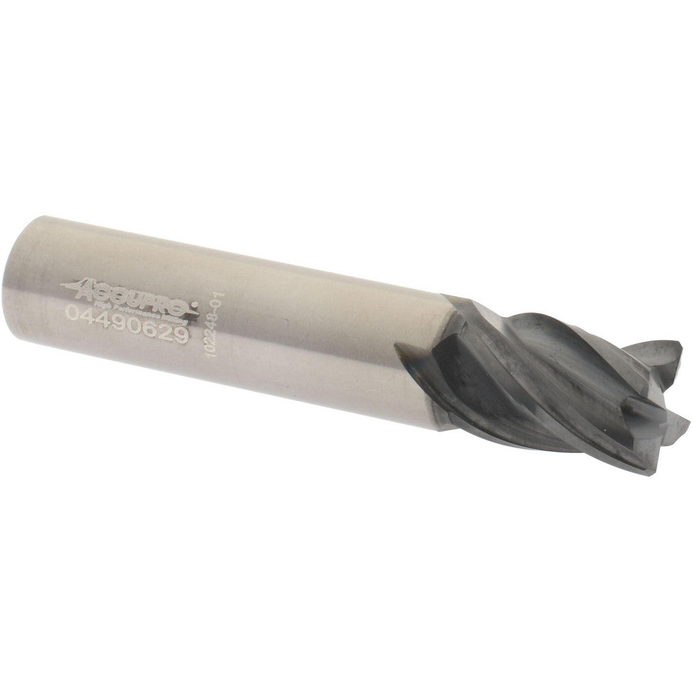 Accupro 95168421 Corner Chamfer End Mill 3/8" Dia, 1/2" LOC, 4 Flute, 0.0150" Chamfer Width, Solid Carbide