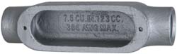 Cooper Crouse-Hinds C75M Form 5, C Body, 3/4" Trade, Rigid Malleable Iron Conduit Body