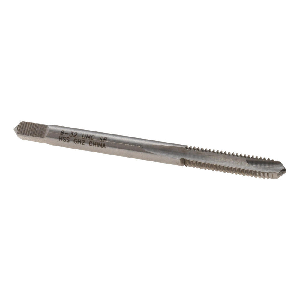 Value Collection MSC-04507323 Spiral Point Tap #8-32 UNC, 2 Flutes, Plug, 3B Class of Fit, High Speed Steel, Bright Finish