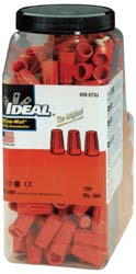 Ideal 30-073J Standard Twist-On Wire Connector Orange, Flame-Retardant