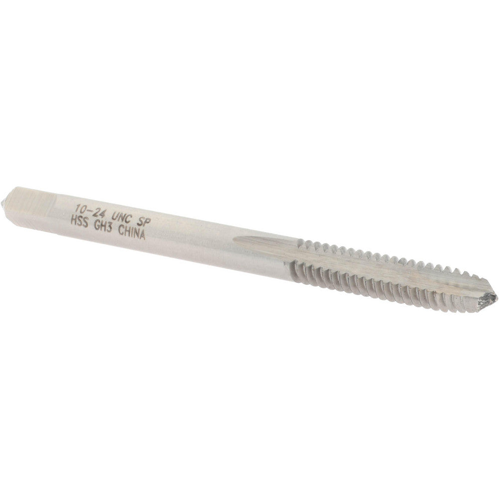 Value Collection MSC-04518247 Spiral Point Tap #10-24 UNC, 2 Flutes, Plug, 2B/3B Class of Fit, High Speed Steel, Bright Finish