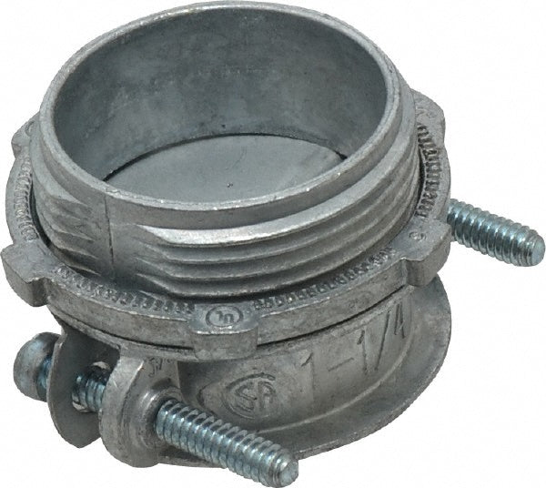Cooper Crouse-Hinds 2633 Conduit Connector For FMC, Die Cast Zinc, 1-1/4" Trade Size