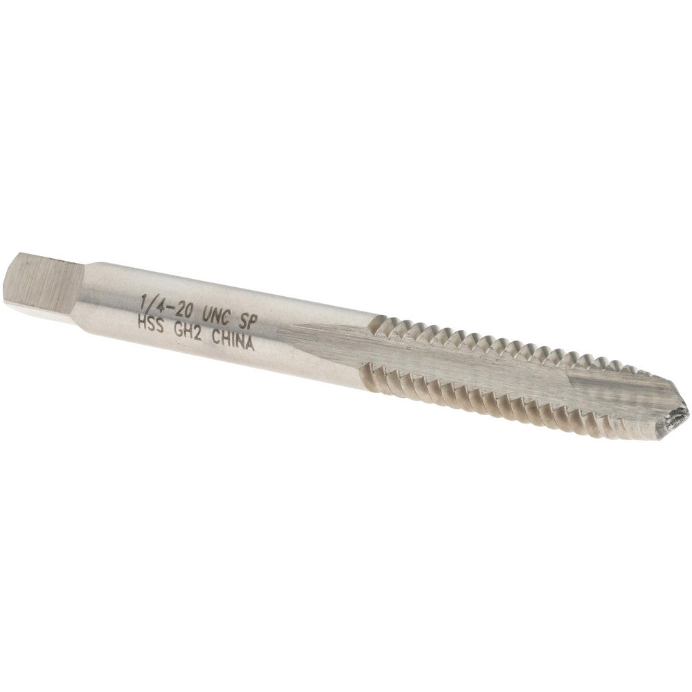 Value Collection MSC-04530200 Spiral Point Tap 1/4-20 UNC, 2 Flutes, Plug, High Speed Steel, Bright Finish