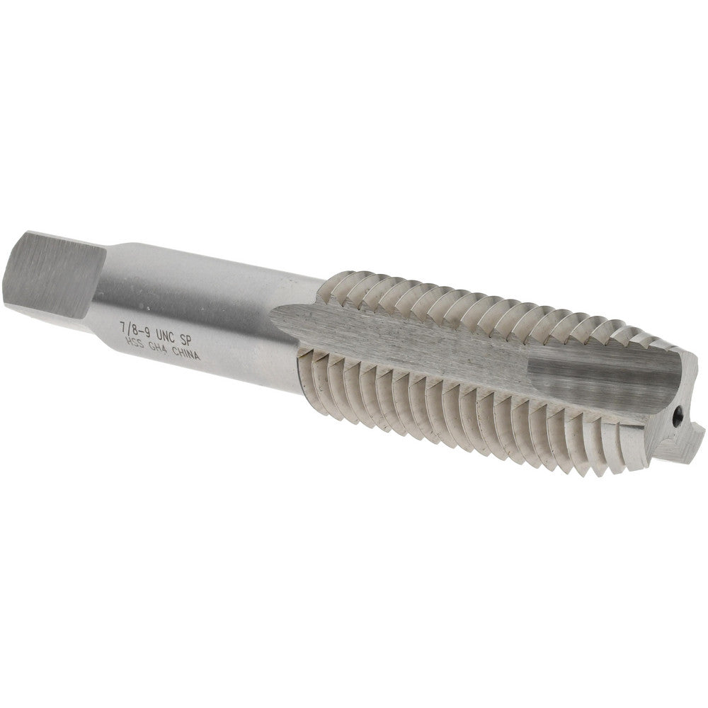 Value Collection MSC-04558094 Spiral Point Tap 7/8-9 UNC, 3 Flutes, Plug, 3B Class of Fit, High Speed Steel, Bright Finish