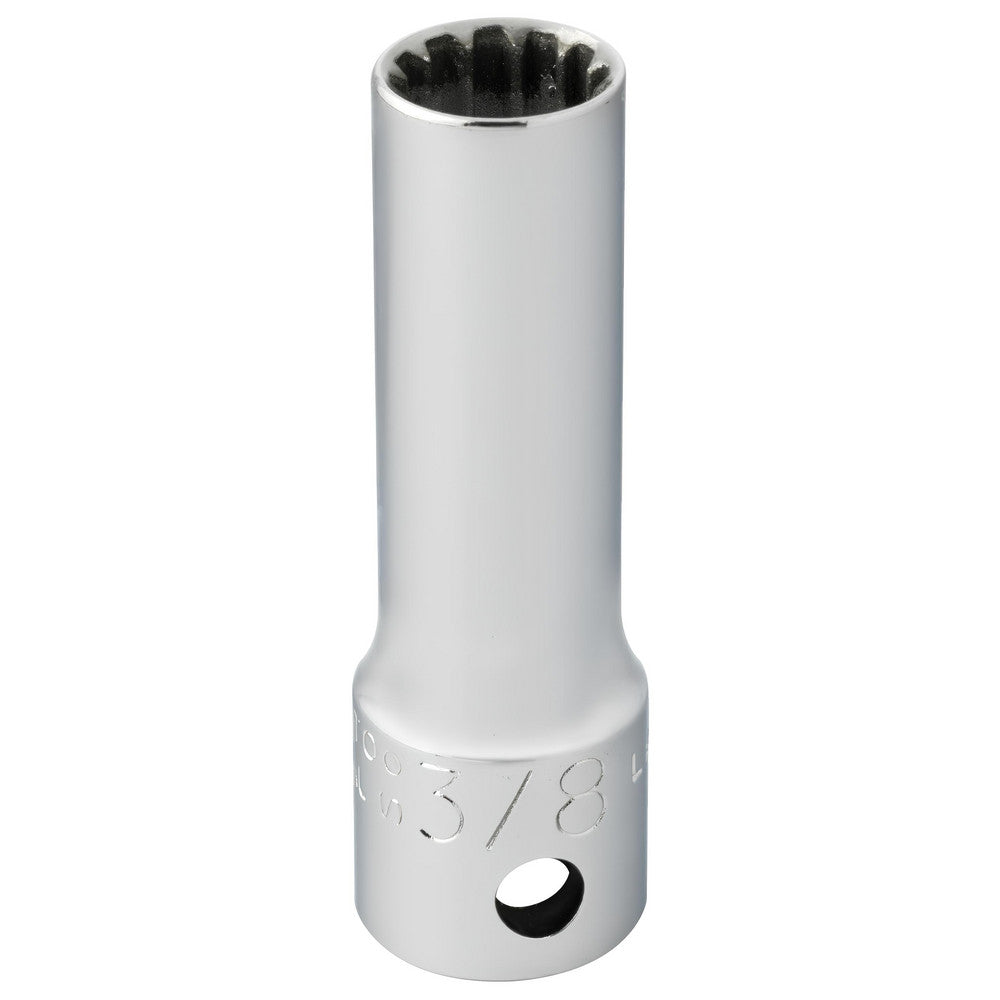 Proto J5012DPL Spline Socket 3/8" Drive, #12 Spline, 3/8" Hex