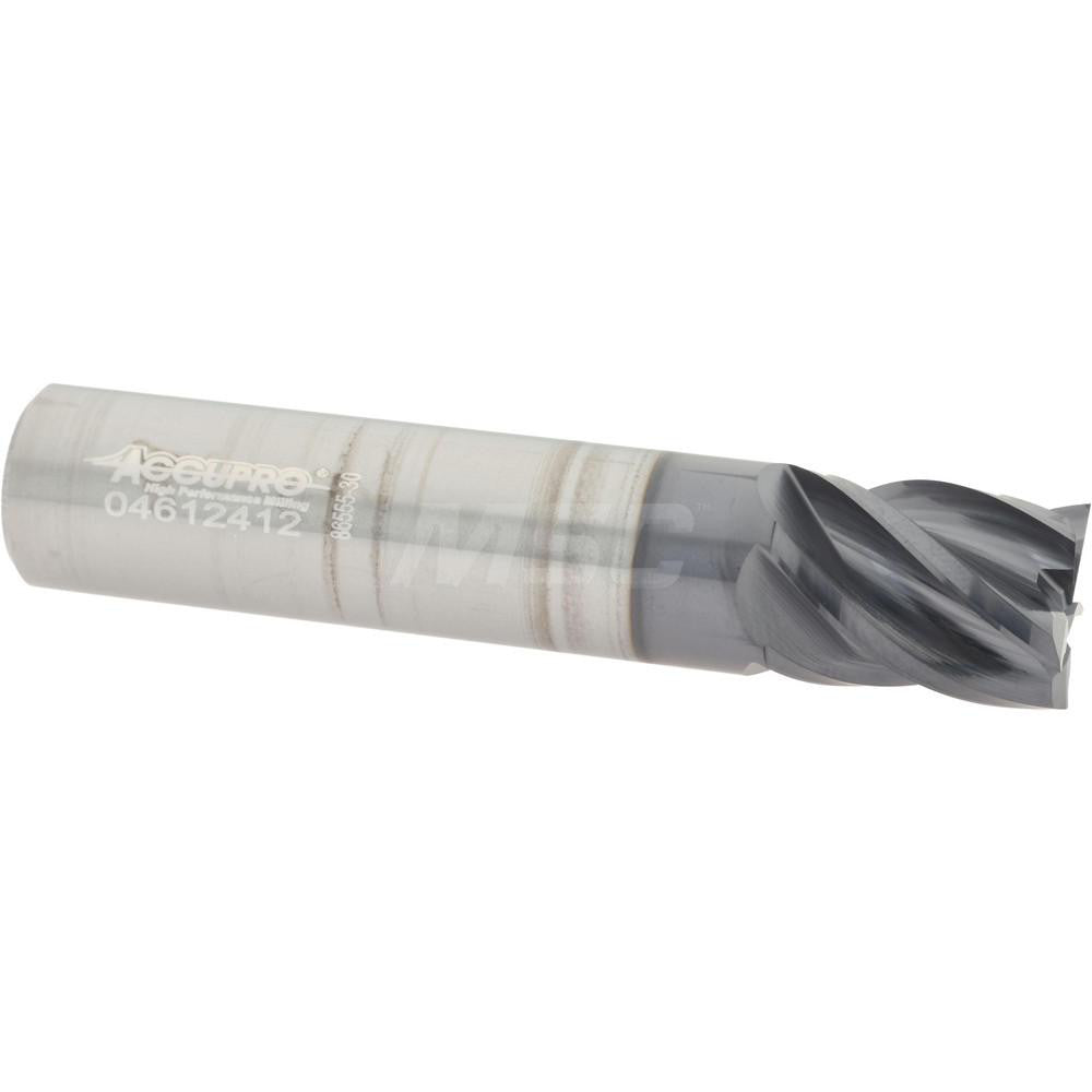 Accupro 95168263 Square End Mill 1/2" Dia, 5/8" LOC, 5 Flute, Solid Carbide