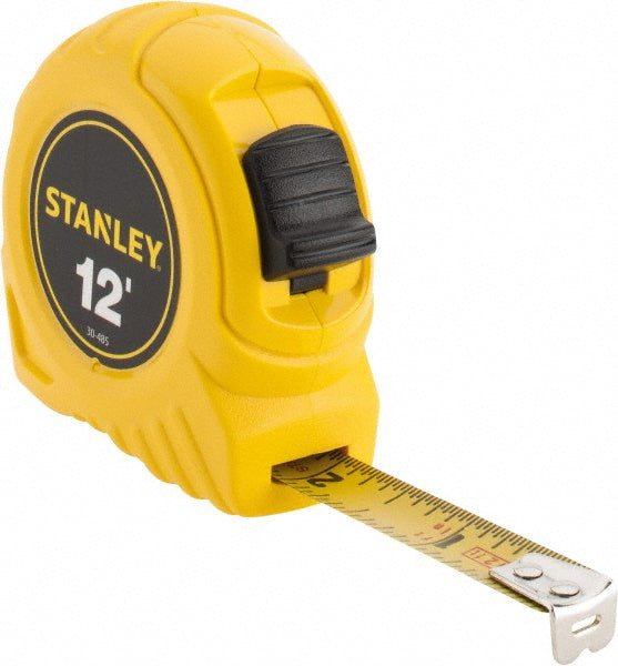 Stanley 30-485 Tape Measure 12' Long, 1/2" Width, Yellow Blade