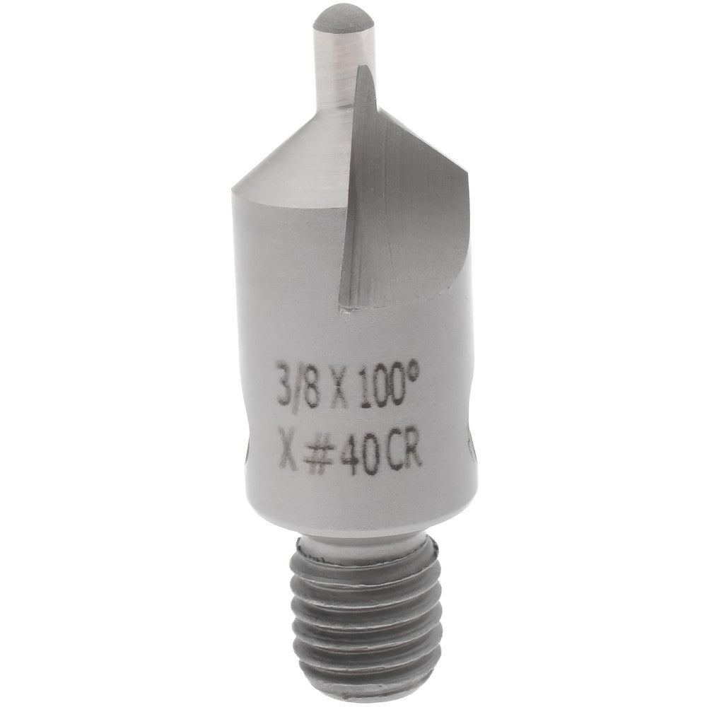 CRAIG TOOLS INC. 150-2-100-.0980 1-1/8" OAL, 3/8" Head Dia, 2 Flute, 100° Incl Angle, Integral Pilot, Adjustable Stop Countersink