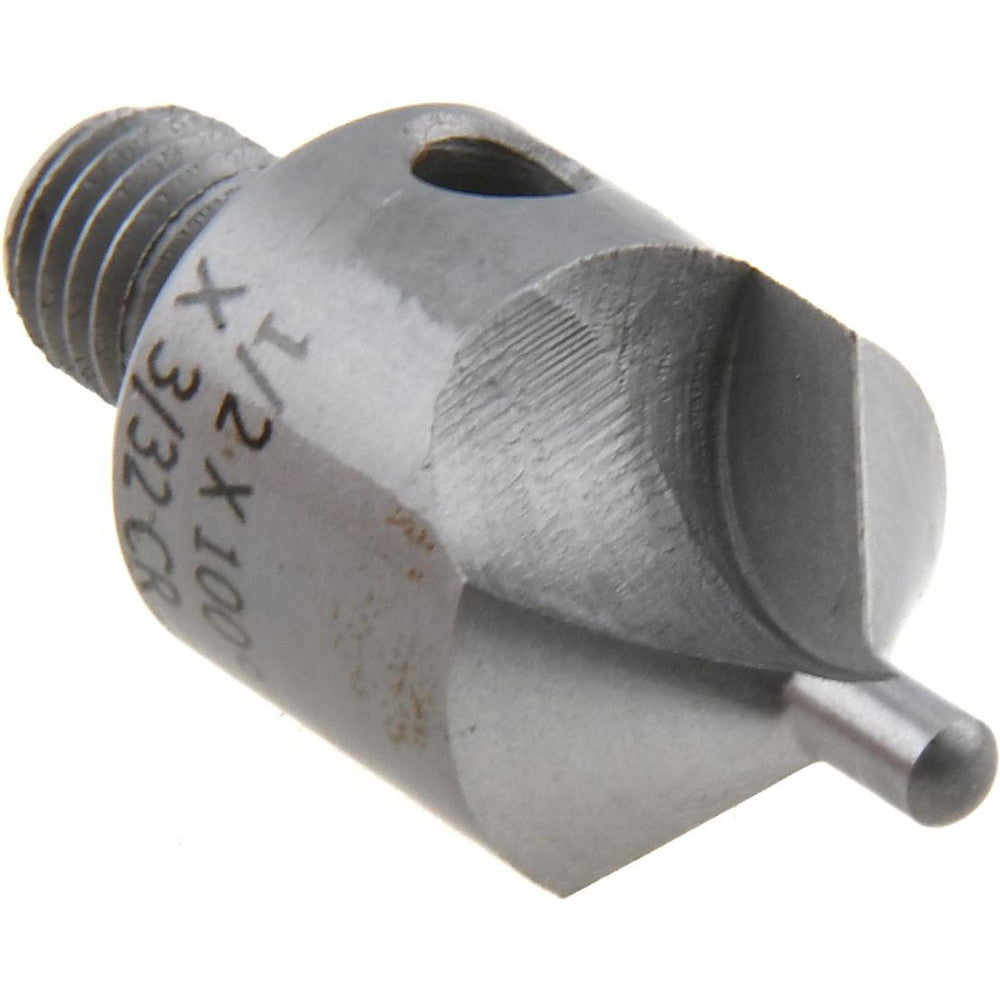 CRAIG TOOLS INC. 152-2-100-.0938 1-1/8" OAL, 1/2" Head Dia, 2 Flute, 100° Incl Angle, Integral Pilot, Adjustable Stop Countersink