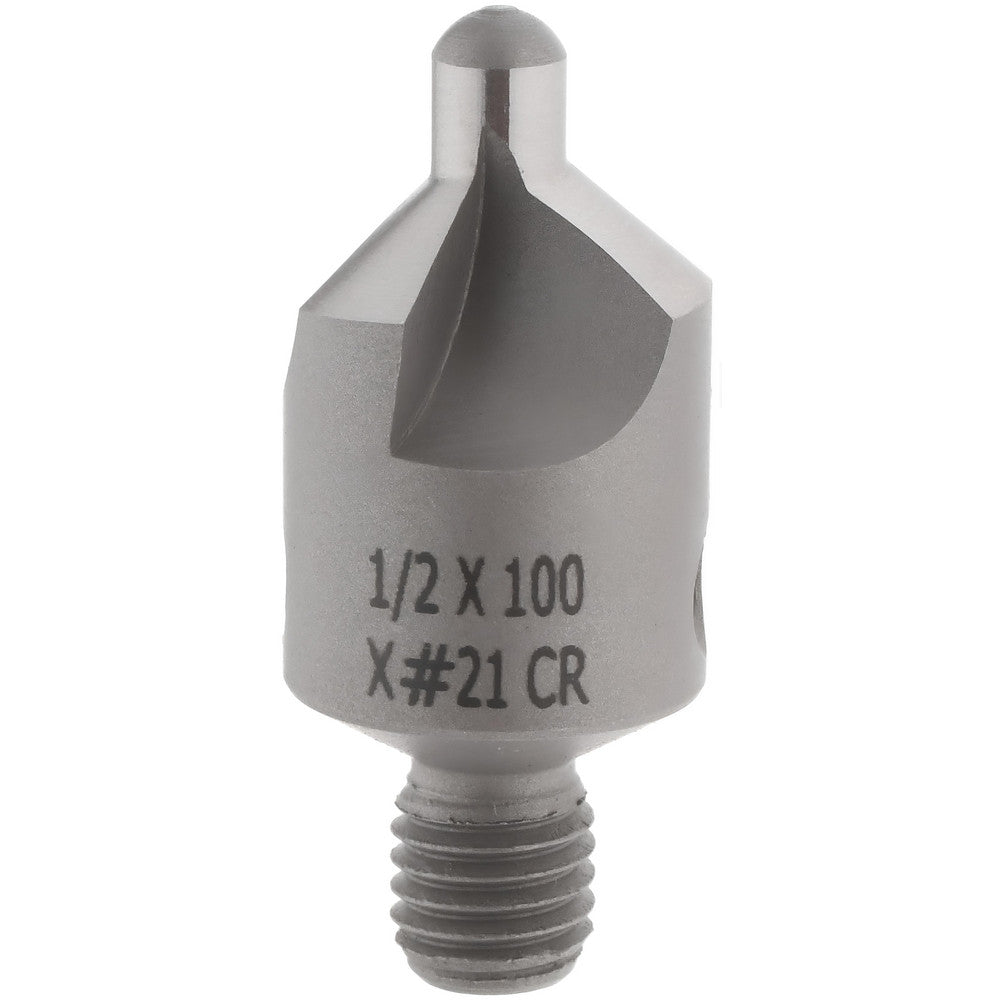 CRAIG TOOLS INC. 152-3-100-.1590 2-1/2" OAL, 1/2" Head Dia, 3 Flute, 100° Incl Angle, Integral Pilot, Adjustable Stop Countersink