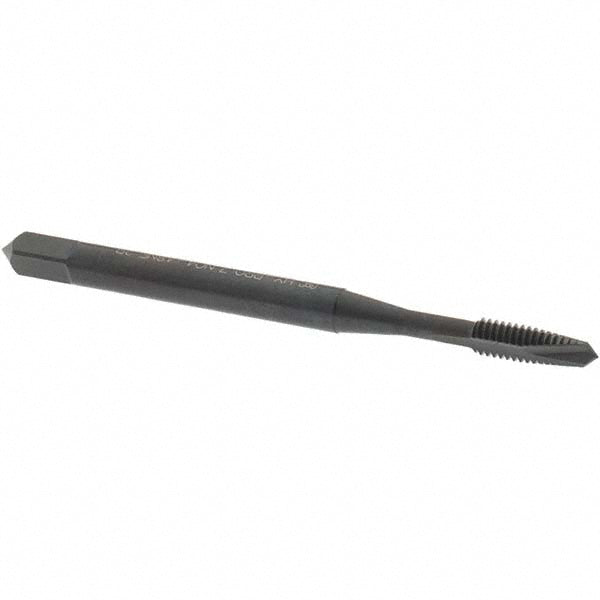 OSG 2886401 Spiral Point Tap #4-48 UNF, 2 Flutes, Plug Chamfer, 2B Class of Fit, HSS, Steam Oxide Coated