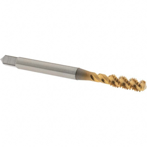 OSG 2985505 Spiral Flute Tap #10-32, UNF, 3 Flute, Bottoming Chamfer, 2B Class of Fit, High-Speed Steel, TiN Finish