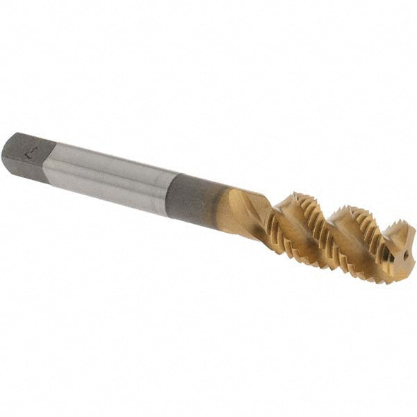 OSG 2987005 Spiral Flute Tap 7/16-20, UNF, 3 Flute, Bottoming Chamfer, 2B Class of Fit, High-Speed Steel, TiN Finish