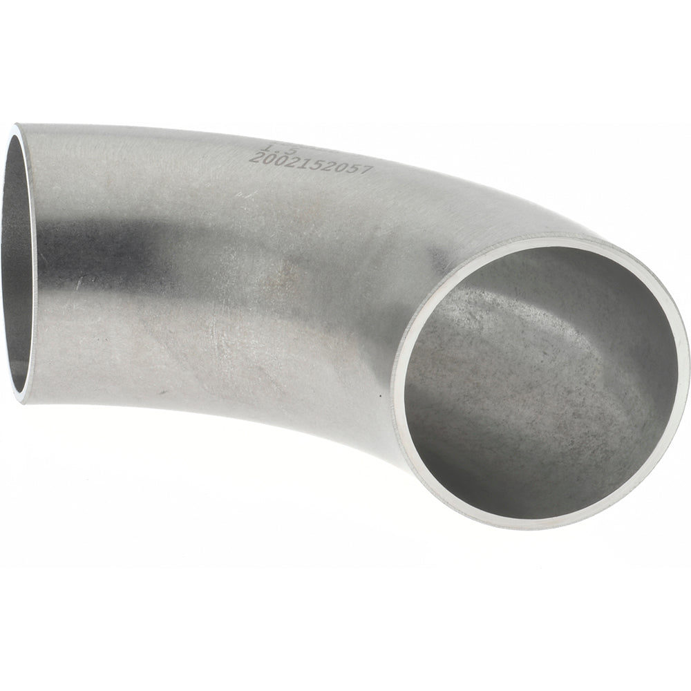 VNE V2WC1.5 Sanitary Stainless Steel Pipe 90 ° Elbow, 1-1/2", Butt Weld Connection