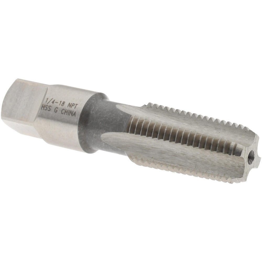 Value Collection MSC-04662037 Standard Pipe Tap 1/4-18, NPT, 4 Flutes, High Speed Steel, Bright/Uncoated