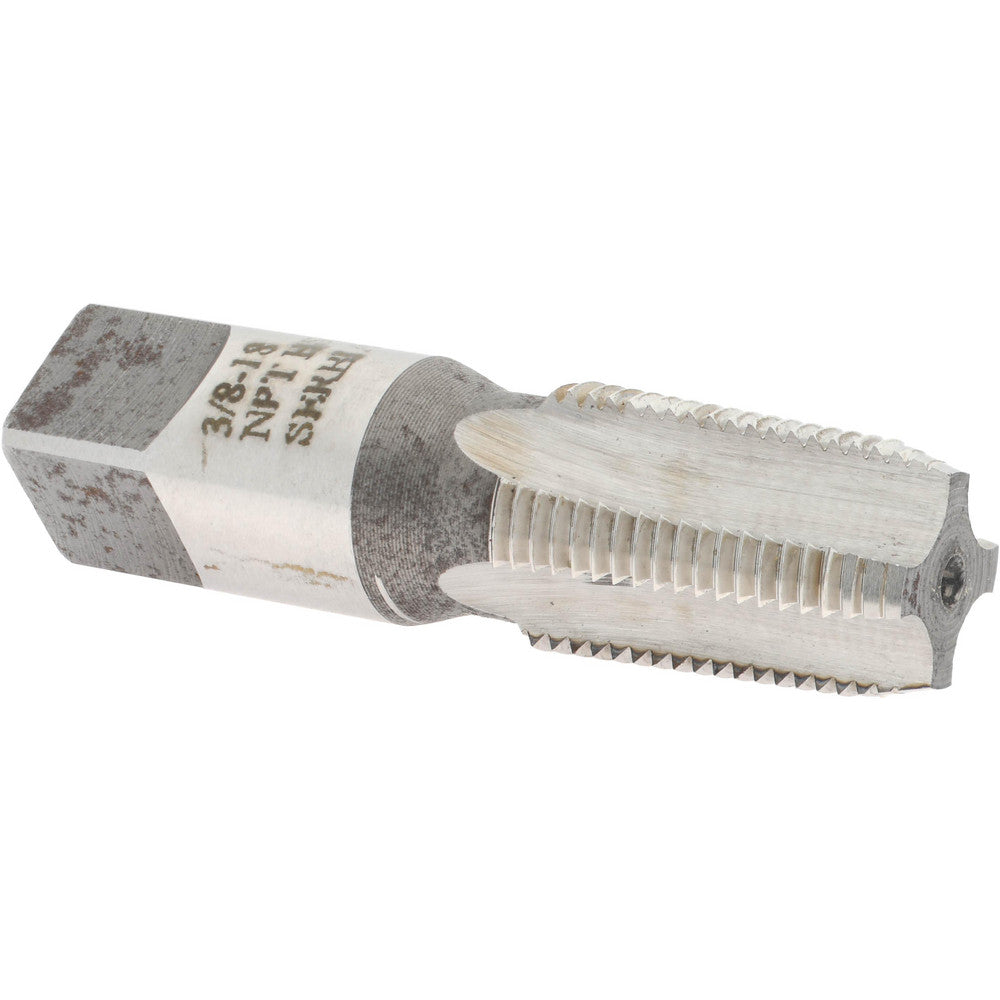 Value Collection MSC-04662045 Standard Pipe Tap 3/8-18, NPT, 4 Flutes, High Speed Steel, Bright/Uncoated