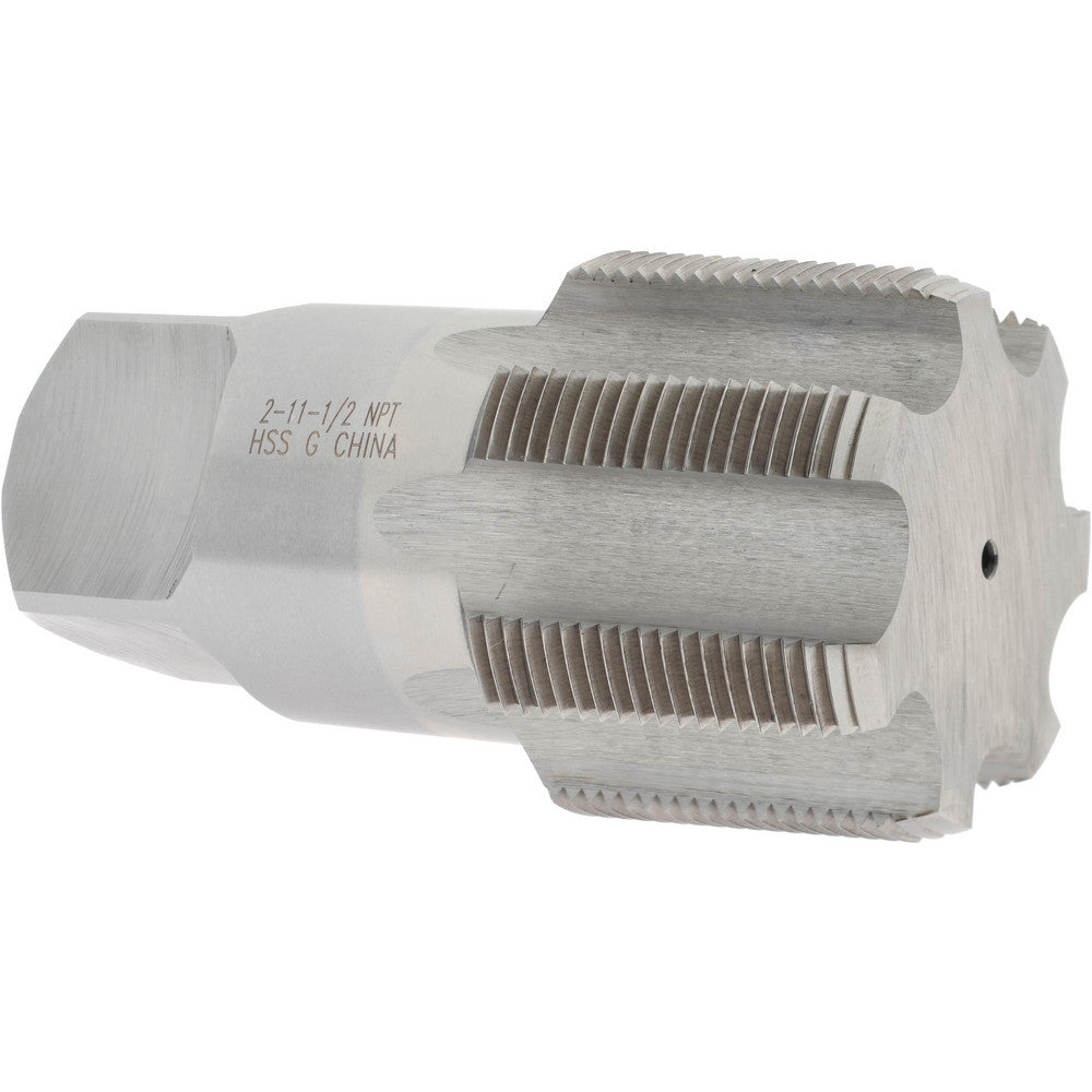 Value Collection MSC-04662136 Standard Pipe Tap 2 - 11-1/2, NPT, 7 Flutes, High Speed Steel, Bright/Uncoated