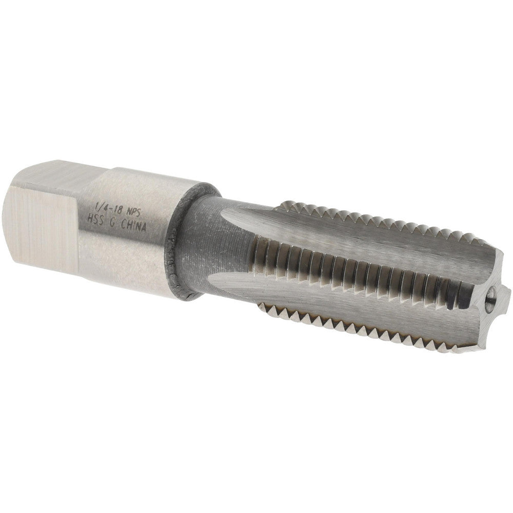 Value Collection MSC-04665030 Standard Pipe Tap 1/4-18, NPS, 4 Flutes, High Speed Steel, Bright/Uncoated