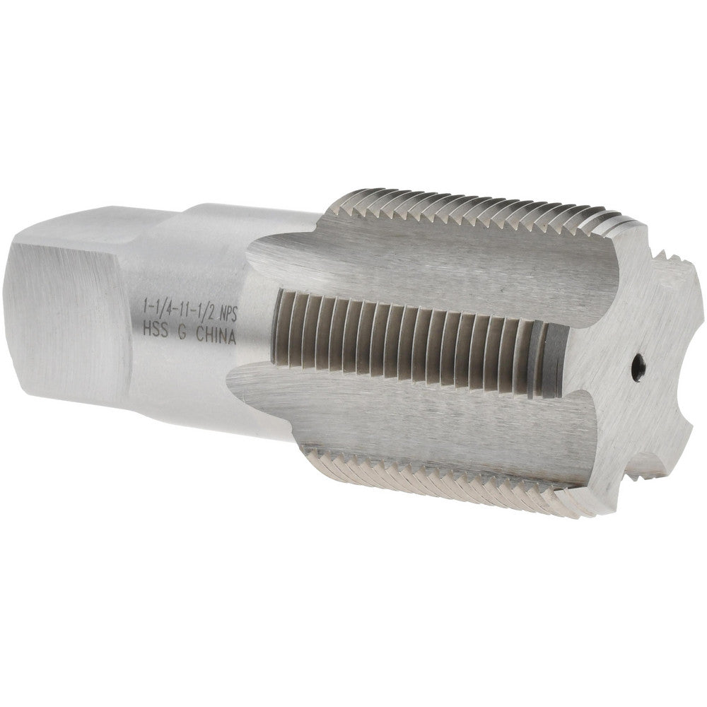 Value Collection MSC-04665105 Standard Pipe Tap 1-1/4 - 11-1/2, NPS, 5 Flutes, High Speed Steel, Bright/Uncoated
