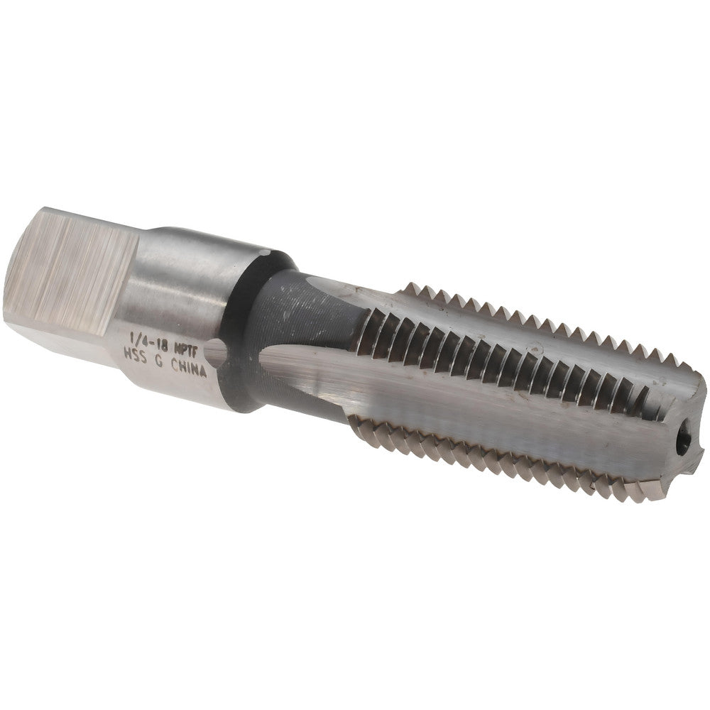 Value Collection MSC-04668034 Standard Pipe Tap 1/4-18, NPTF, 4 Flutes, High Speed Steel, Bright/Uncoated