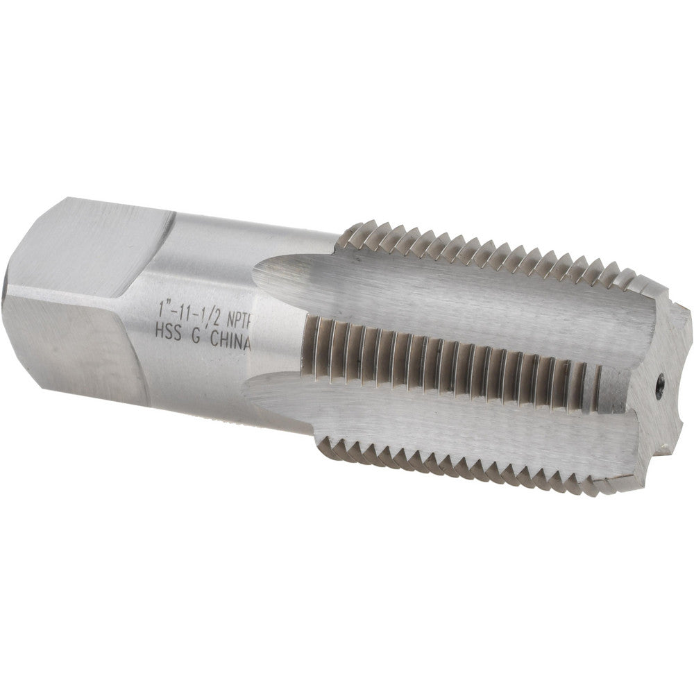 Value Collection MSC-04668091 Standard Pipe Tap 1 - 11-1/2, NPTF, 5 Flutes, High Speed Steel, Bright/Uncoated