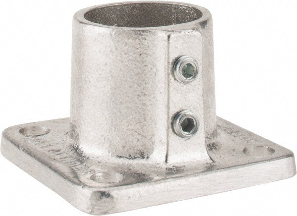Hollaender 45-7 1-1/4" Pipe, Base Flange, Aluminum Alloy Flange Pipe Rail Fitting