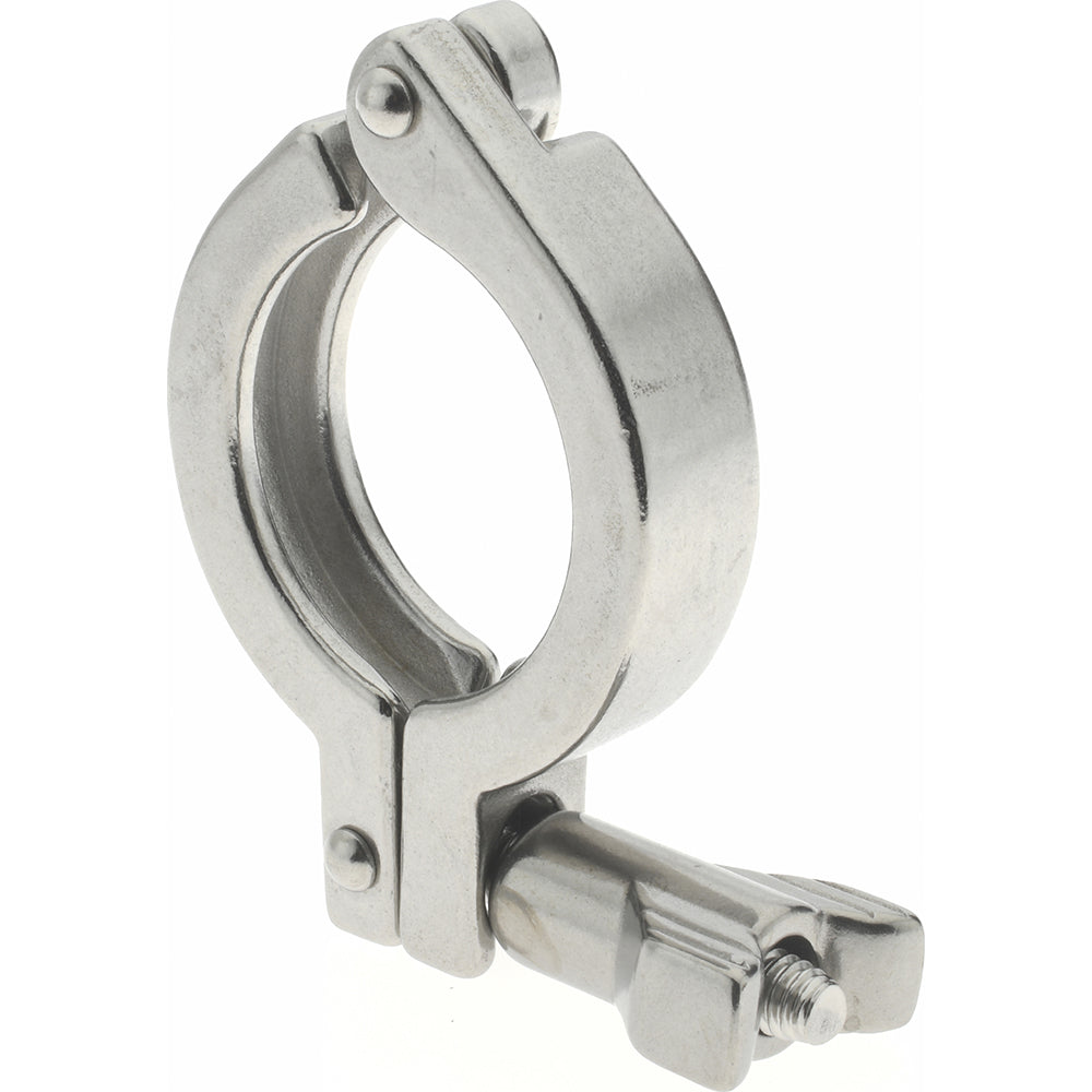 VNE 13MHHM1.5 Sanitary Stainless Steel Pipe Clamp with Wing Nut 1-1/2", Clamp Connection