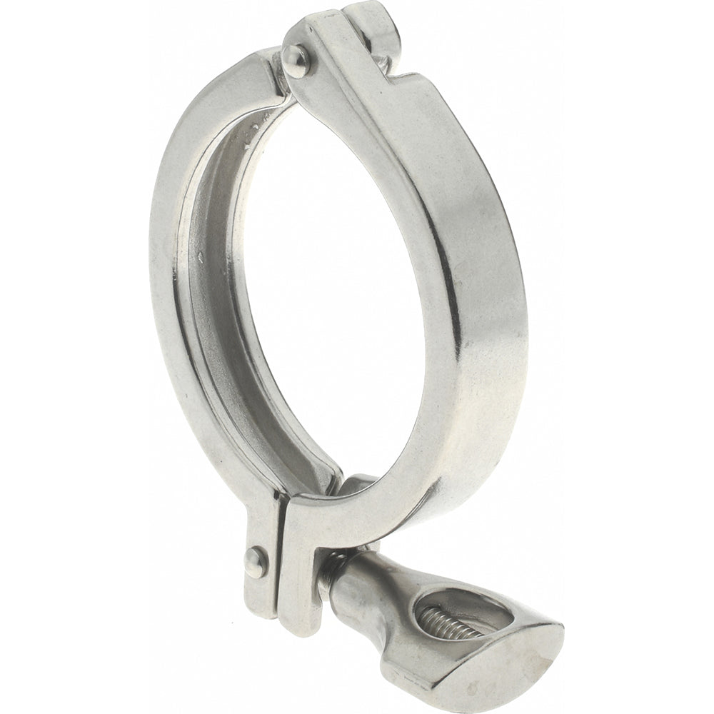 VNE 13MHHM2.5-H Sanitary Stainless Steel Pipe Clamp with Holed Wing Nut 2-1/2", Clamp Connection