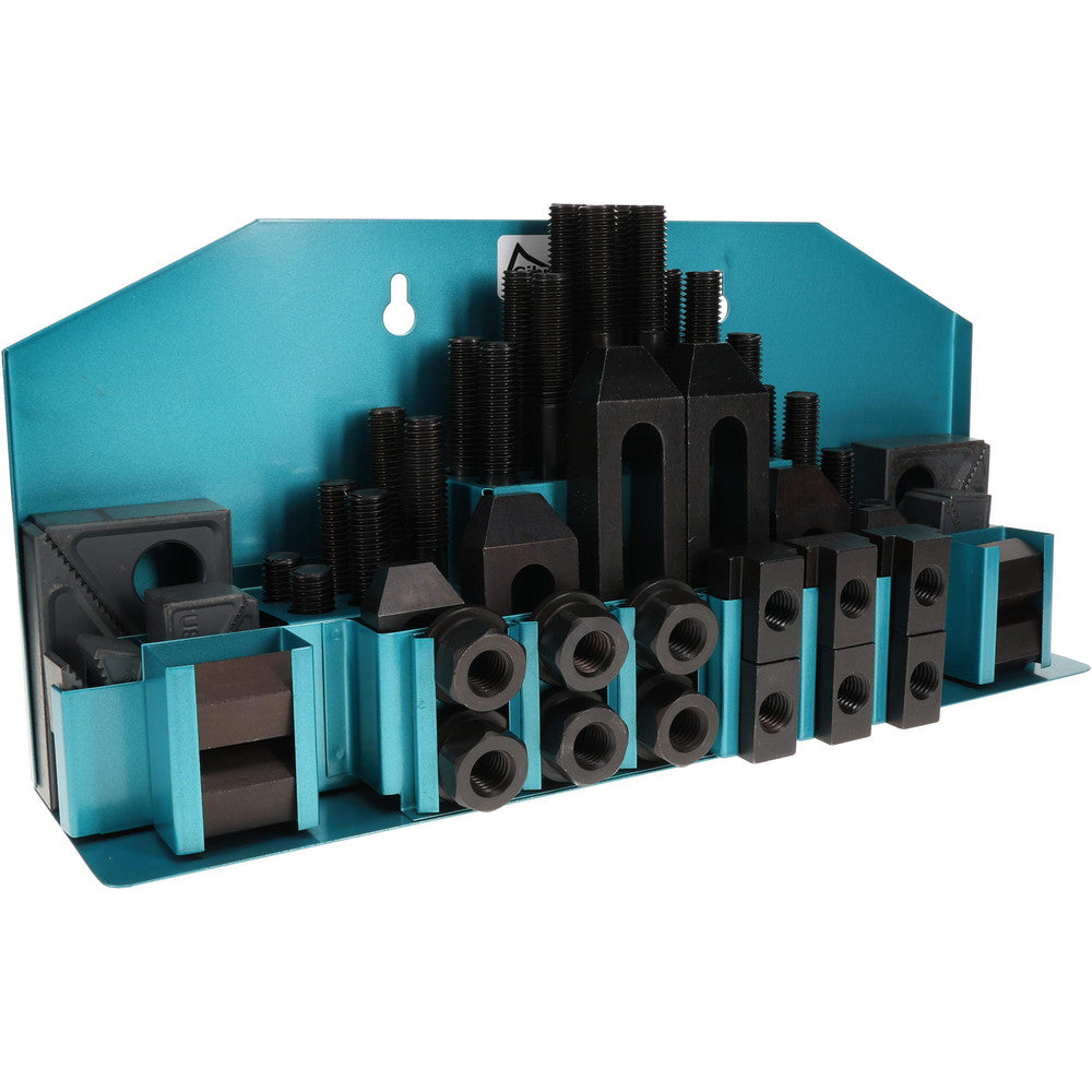 Gibraltar 20417G Fixture Clamp Step Block & Clamp Set 52 Pc, 5/8-11 Stud Thread, 13/16" T-Slot, 1" Step Block Width
