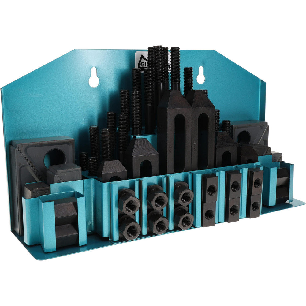 Gibraltar 68004G Fixture Clamp Step Block & Clamp Set 52 Pc, M12x1.75 Stud Thread, 16 mm T-Slot, 25 mm Step Block Width
