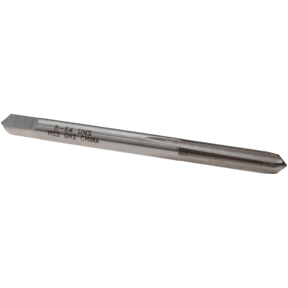 Value Collection MSC-04837647 Straight Flute Tap #8-64 UNS, 4 Flutes, Plug, High Speed Steel, Bright/Uncoated