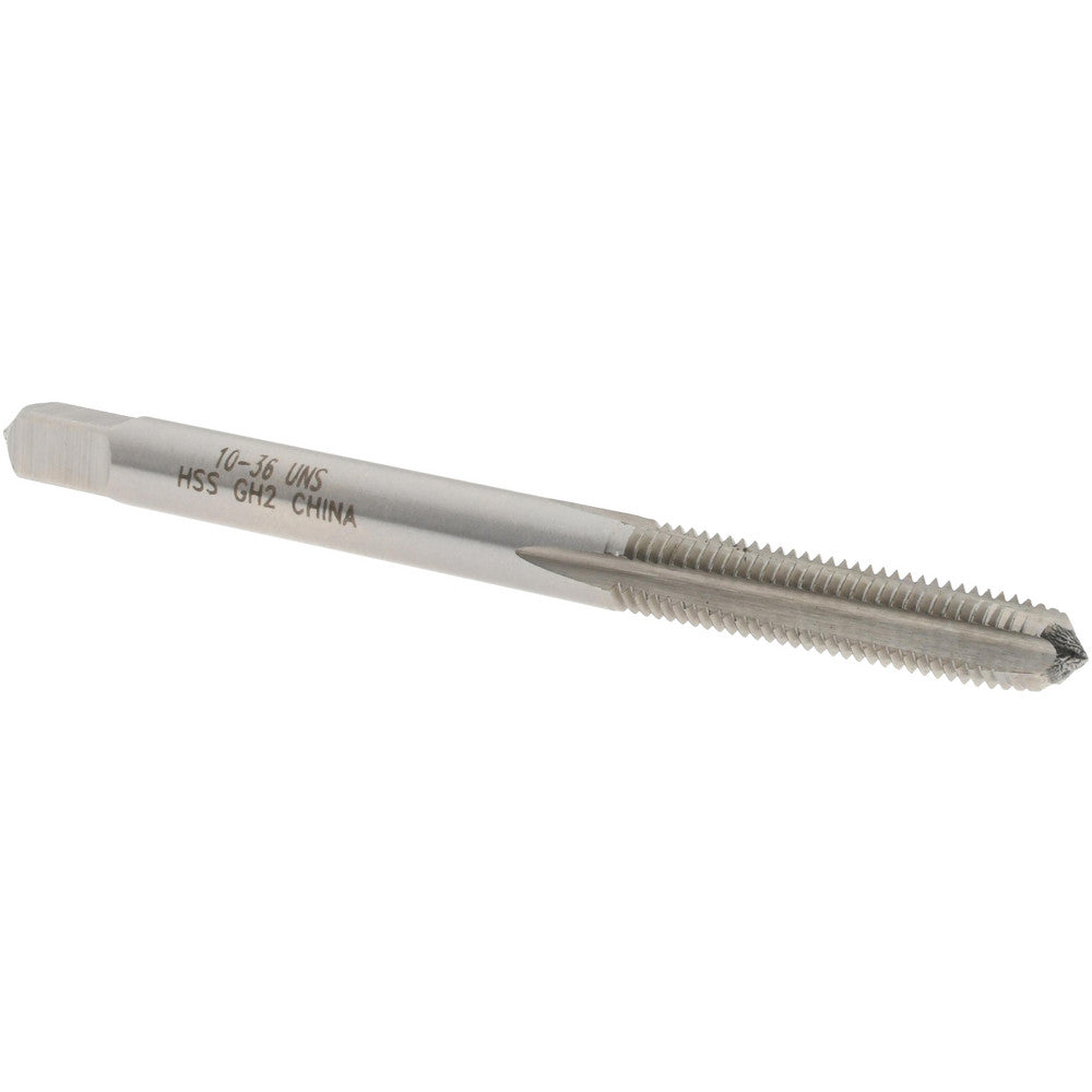 Value Collection JY4838363 Straight Flute Tap #10-36 UNS, 4 Flutes, Plug, 3B Class of Fit, High Speed Steel, Bright/Uncoated