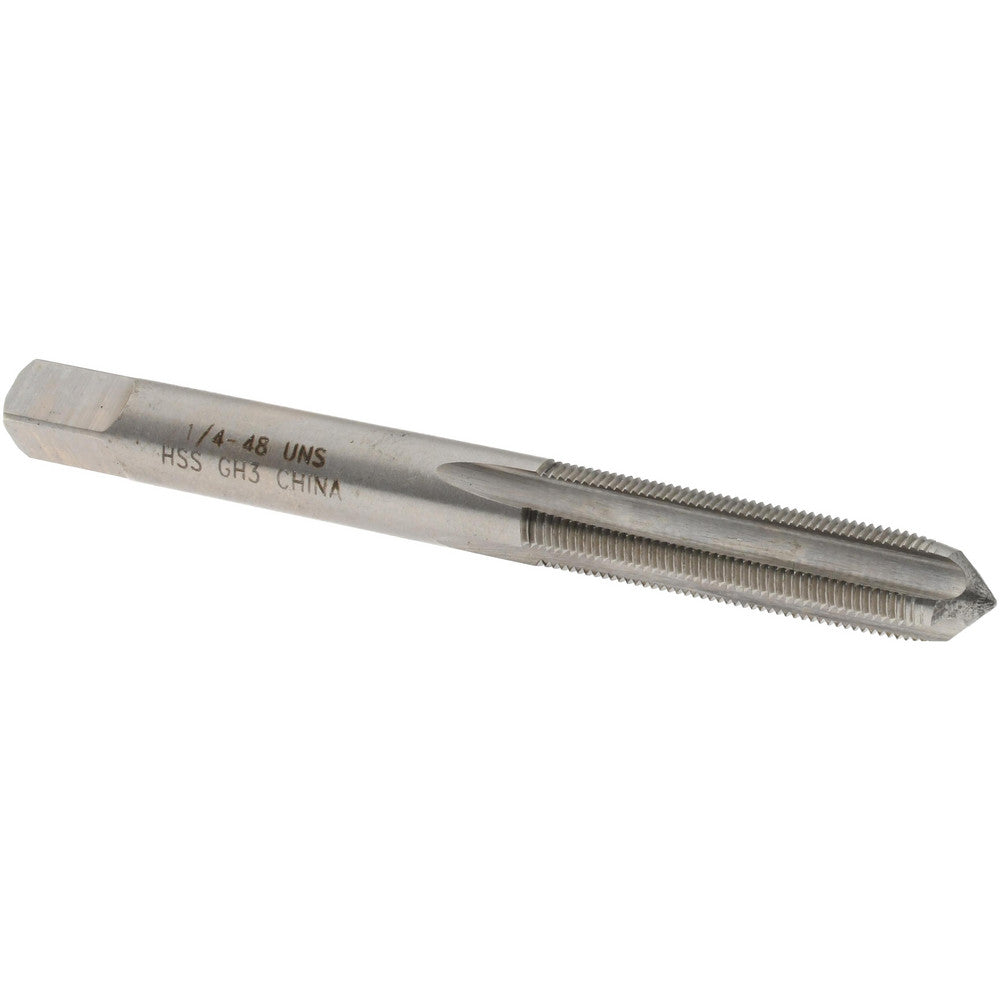 Value Collection JY4840484 Straight Flute Tap 1/4-48 UNS, 4 Flutes, Plug, 3B Class of Fit, High Speed Steel, Bright/Uncoated