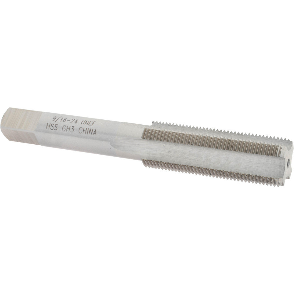 Value Collection JY4845244 Straight Flute Tap 9/16-24 UNEF, 4 Flutes, Bottoming, High Speed Steel, Bright/Uncoated