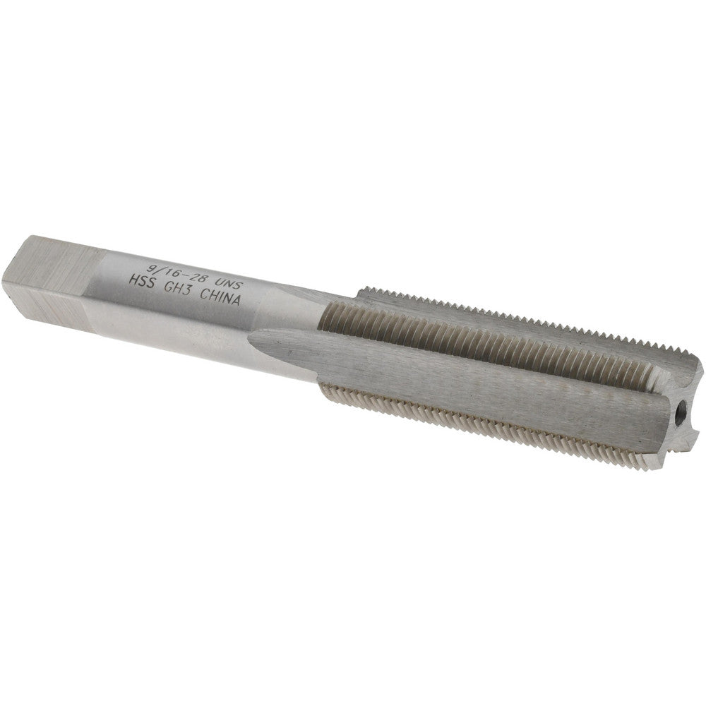 Value Collection JY4845301 Straight Flute Tap 9/16-28 UNS, 4 Flutes, Bottoming, 3B Class of Fit, High Speed Steel, Bright/Uncoated