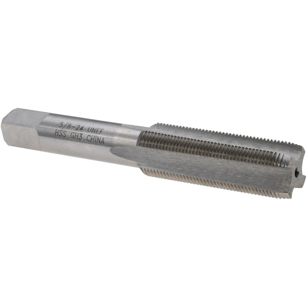 Value Collection JY4846176 Straight Flute Tap 5/8-24 UNEF, 4 Flutes, Plug, High Speed Steel, Bright/Uncoated