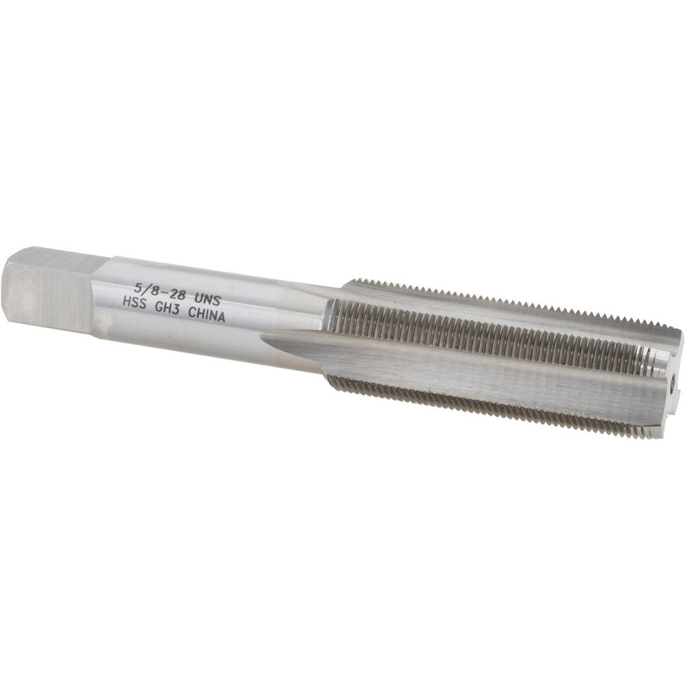 Value Collection JY4846283 Straight Flute Tap 5/8-28 UNS, 4 Flute, Plug Chamfer, 3B Class of Fit, HSS, Bright/Uncoated Finish