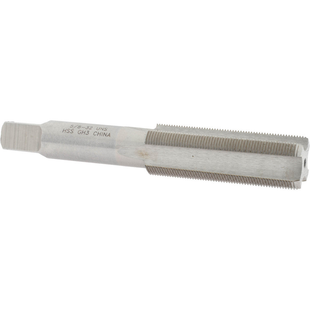 Value Collection JY4846333 Straight Flute Tap 5/8-32 UNS, 4 Flutes, Bottoming, 3B Class of Fit, High Speed Steel, Bright/Uncoated