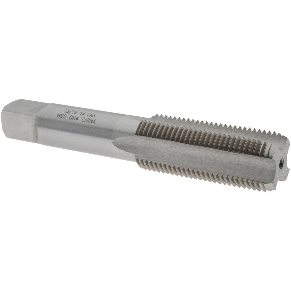Value Collection JY4847778 Straight Flute Tap 13/16-14 UNS, 4 Flutes, Bottoming, 3B Class of Fit, High Speed Steel, Bright/Uncoated