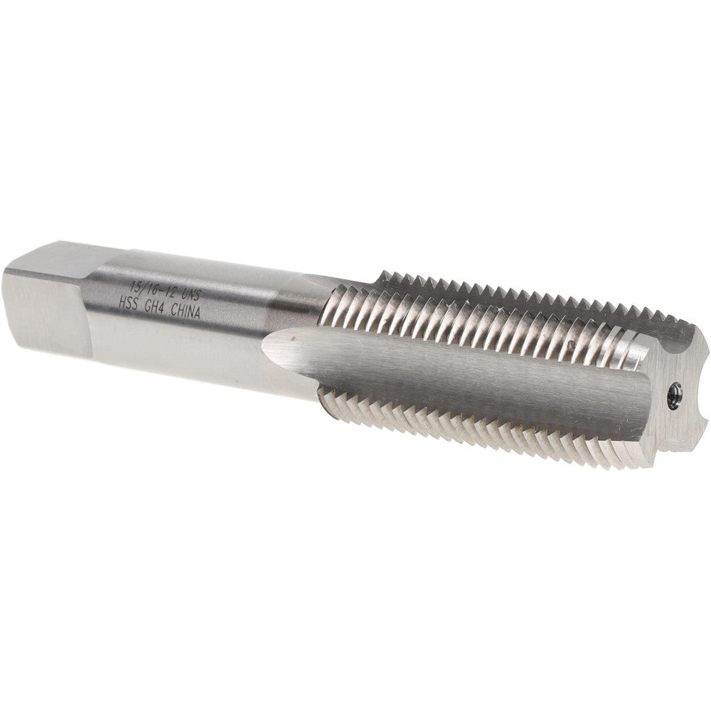 Value Collection JY4848636 Straight Flute Tap 15/16-12 UNS, 4 Flutes, Plug, 3B Class of Fit, High Speed Steel, Bright/Uncoated