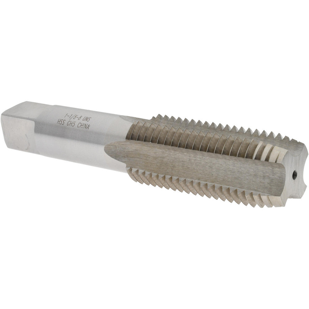 Value Collection JY4862058 Straight Flute Tap 1-1/8-8 UNS, 4 Flutes, Plug, High Speed Steel, Bright/Uncoated