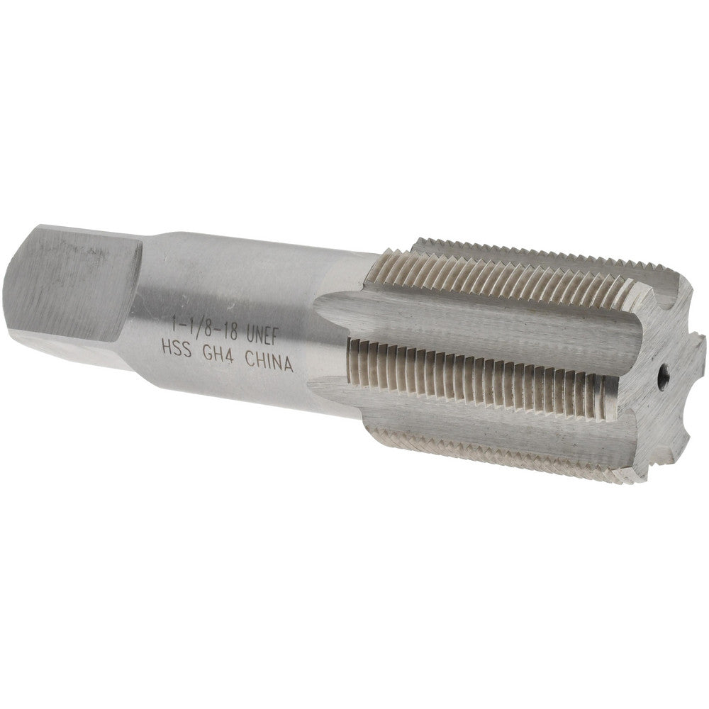 Value Collection JY4862181 Straight Flute Tap 1-1/8-18 UNEF, 6 Flutes, Bottoming, 3B Class of Fit, High Speed Steel, Bright/Uncoated