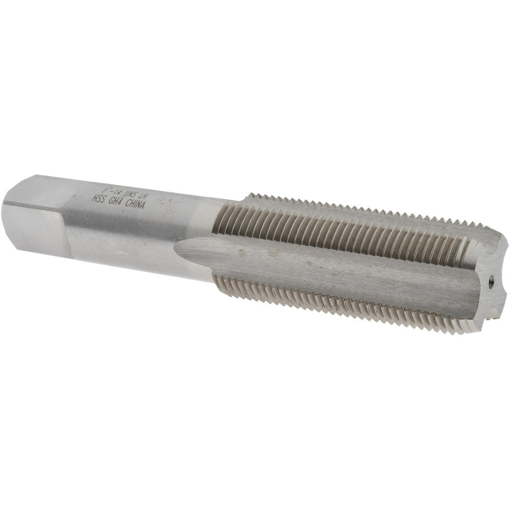Value Collection MSC-04919155 Straight Flute Tap 1-14 UNS, 4 Flutes, Bottoming, 3B Class of Fit, High Speed Steel, Bright/Uncoated