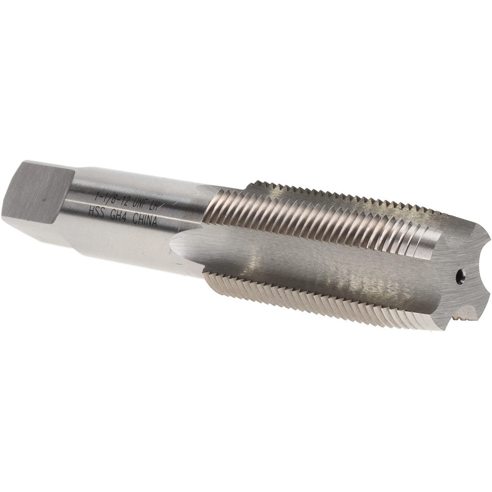 Value Collection MSC-04919379 Straight Flute Tap 1-1/8-12 UNF, 4 Flutes, Taper, 3B Class of Fit, High Speed Steel, Bright/Uncoated