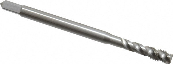 Emuge BU513510.5635 #6-40 UNF, 3 Flute, 45° Helix, Bottoming Chamfer, Bright Finish, Cobalt Spiral Flute STI Tap