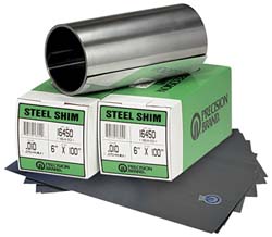 Precision Brand Products 22153 Metal Shim Stock Roll, 0.0050" Thick, 60" Long, 6" Wide, Stainless Steel
