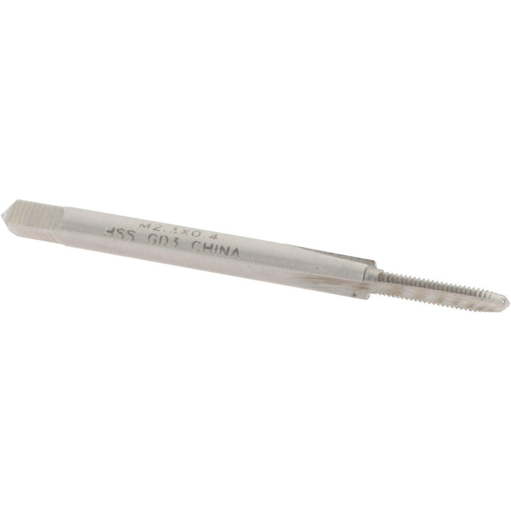 Value Collection JY4990958 Straight Flute Tap M2.3x0.40 Metric Coarse, 3 Flutes, Plug, High Speed Steel, Bright/Uncoated